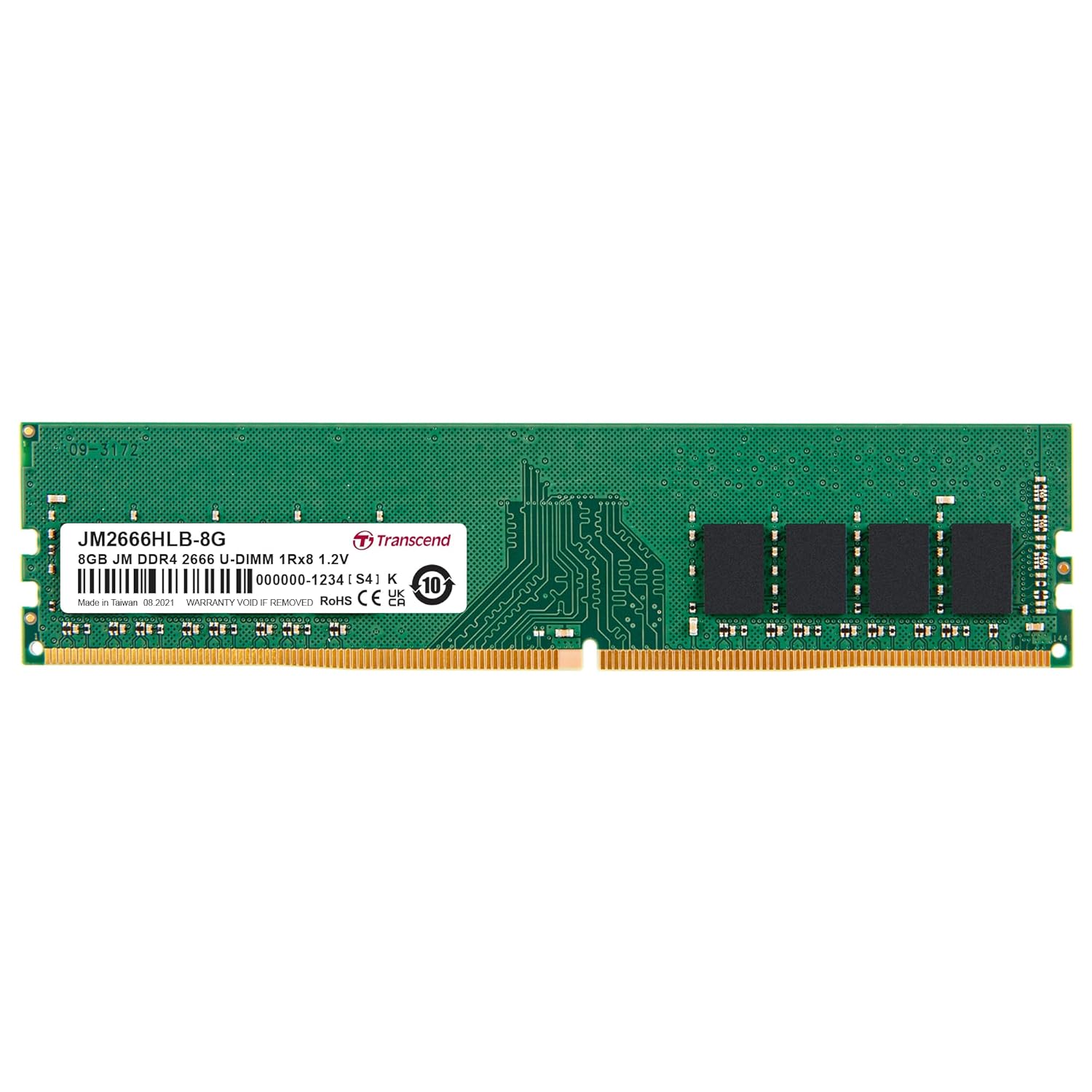 Transcend JetRam Memory DDR4 2666MHz U-DIMM Desktop RAM | 1Rx8, CL19, 1.2V | 4GB, 8GB, 16GB Transcend JetRam Memory DDR4 2666MHz U-DIMM Desktop RAM | 1Rx8, CL19, 1.2V | 4GB, 8GB, 16GB